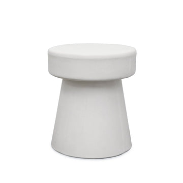 Concrete Mushroom Stool & Side Table - White