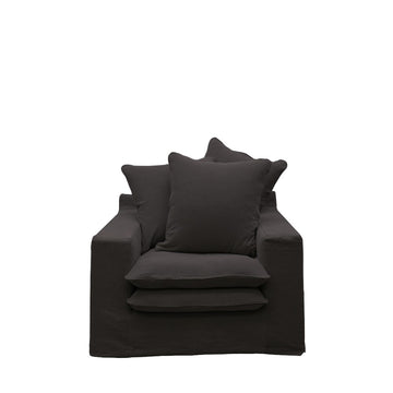 Keely Carbon Slip-Cover Armchair