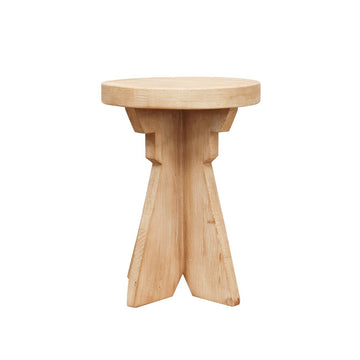 Round Shuttle Side Table / Stool - Natural