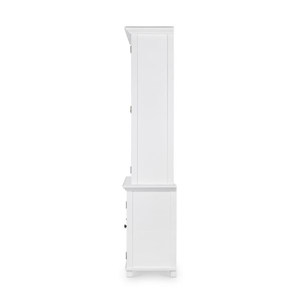 Hamptons White Glass Door Cabinet