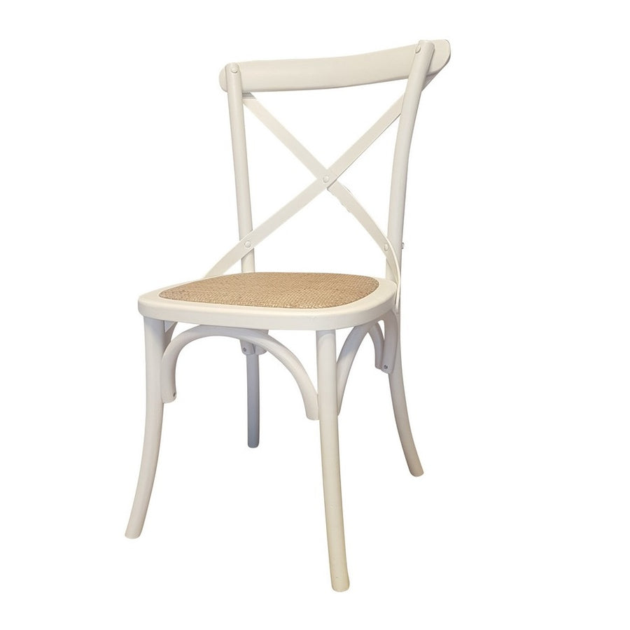 Antique White Crossback Dining Chair