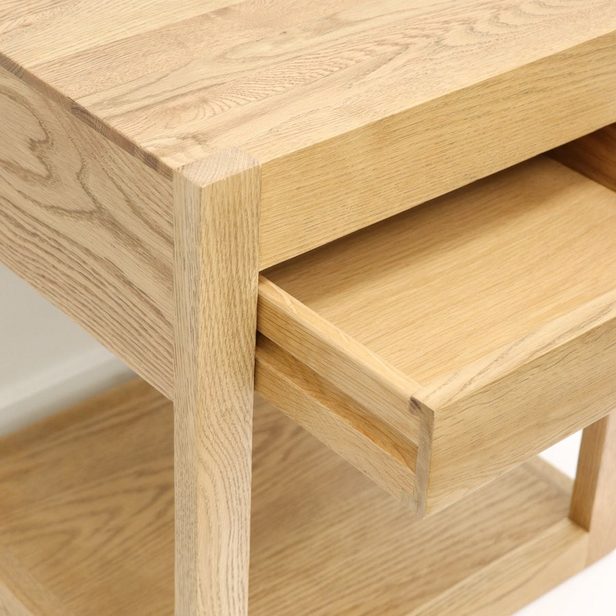 American Ash One Drawer Bedside Table - Natural