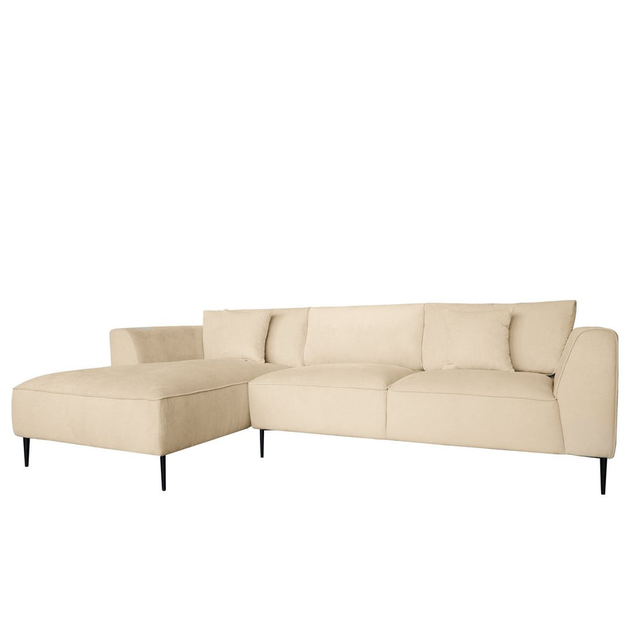 Asher Modular LH Chaise Fabric Sofa - Latte