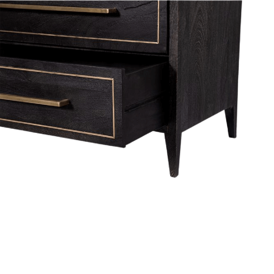 Black & Brass Distressed Dresser
