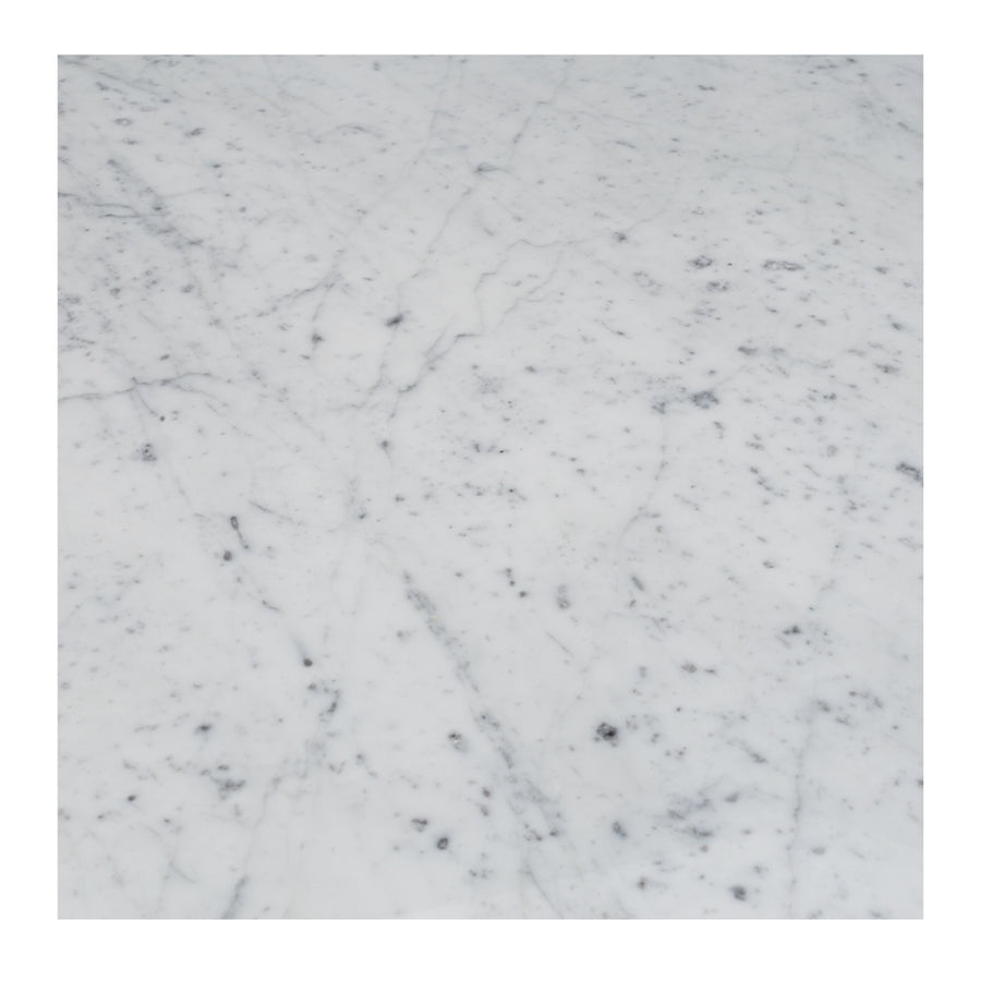 Carrara Marble & Walnut Round Dining Table 100cm