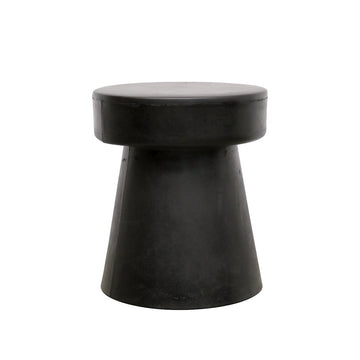 Concrete Mushroom Stool & Side Table - Black