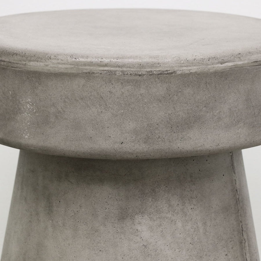 Concrete Mushroom Stool & Side Table - Grey