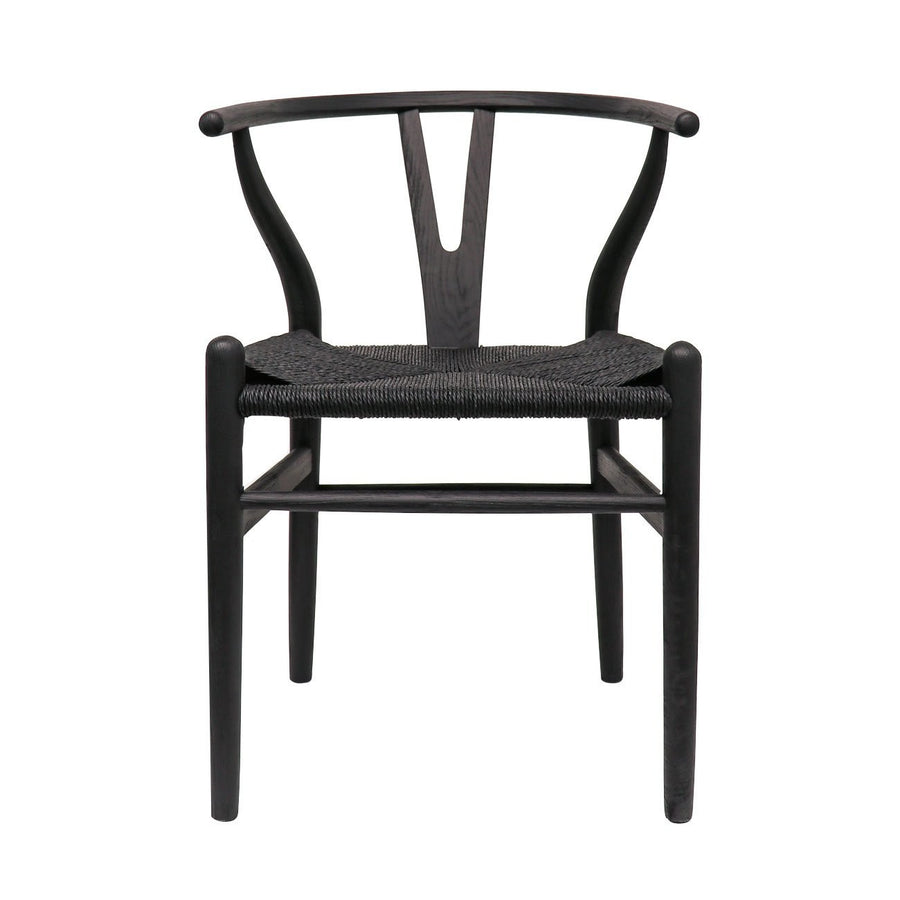 Craftsman Oak Wishbone Dining Chair - Black