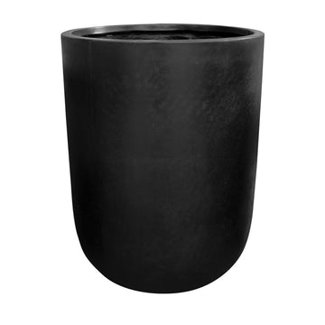 East Hampton Curve Black Concrete Pot - Large
