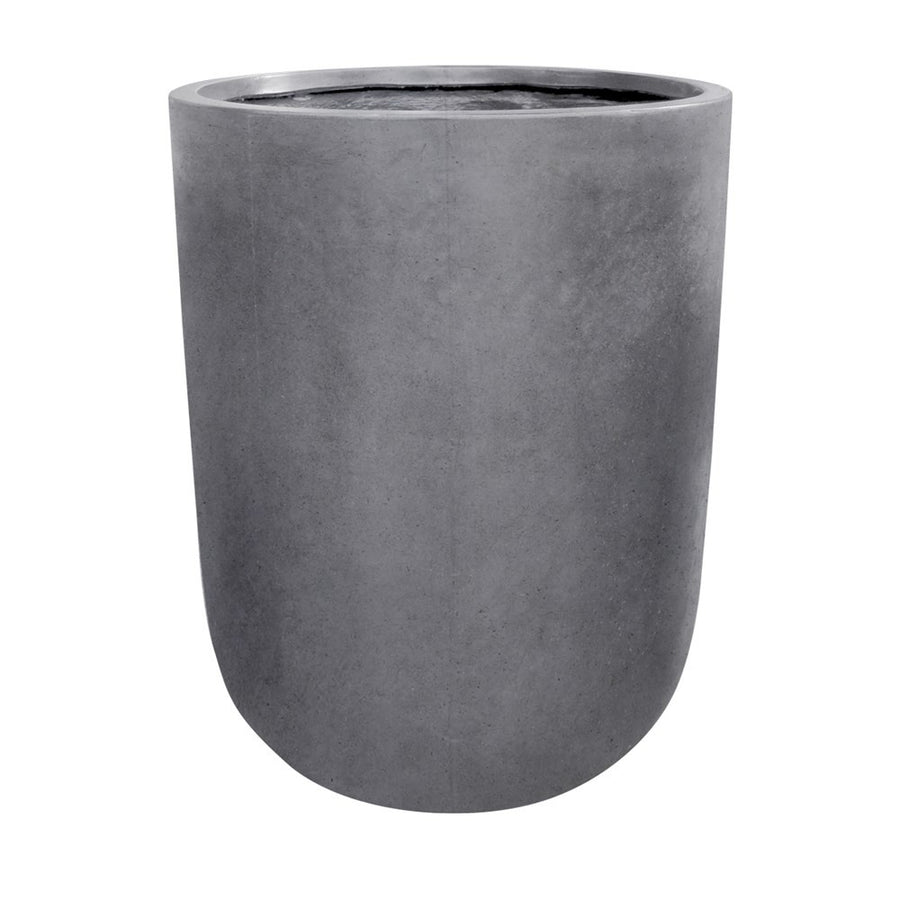 East Hampton Curve Weathered Grey Concrete Pot - Large
