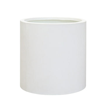 East Hampton White Cylinder Concrete Pot - Large