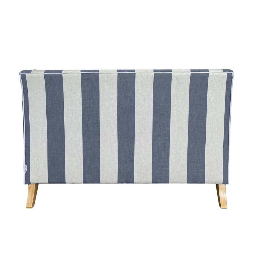 Hamptons Denim & Off-White Striped Two Seater Couch