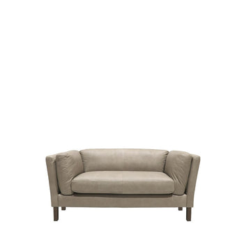 Hamptons Leather Two Seater Sofa - Riverstone