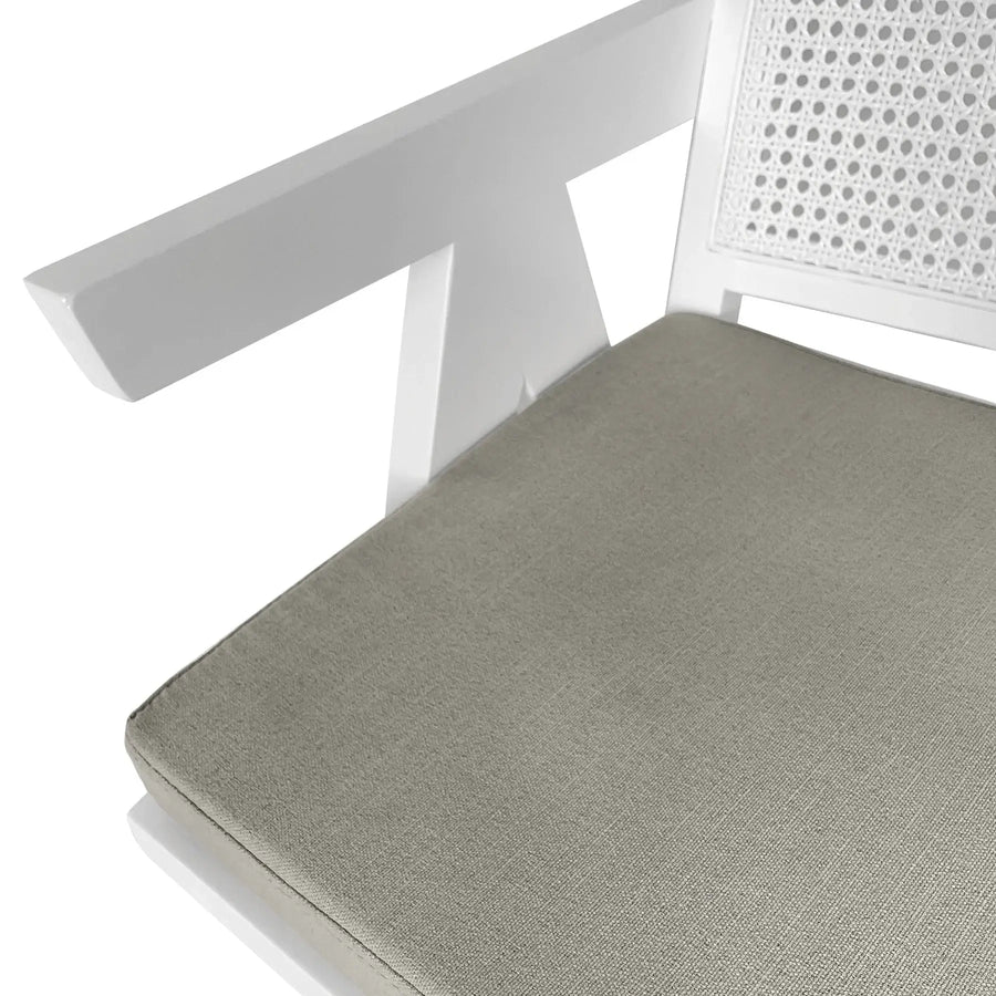 Hamptons Rattan Dining Chair - White