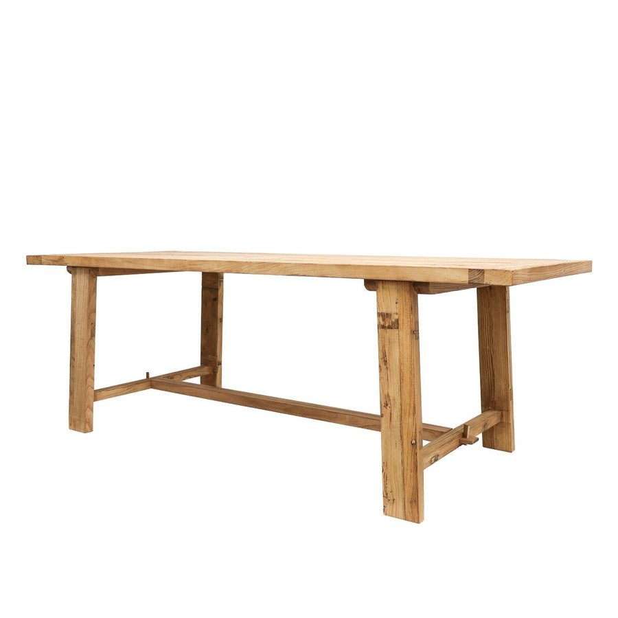 Handmade Peasant Dining Table 220cm - Natural