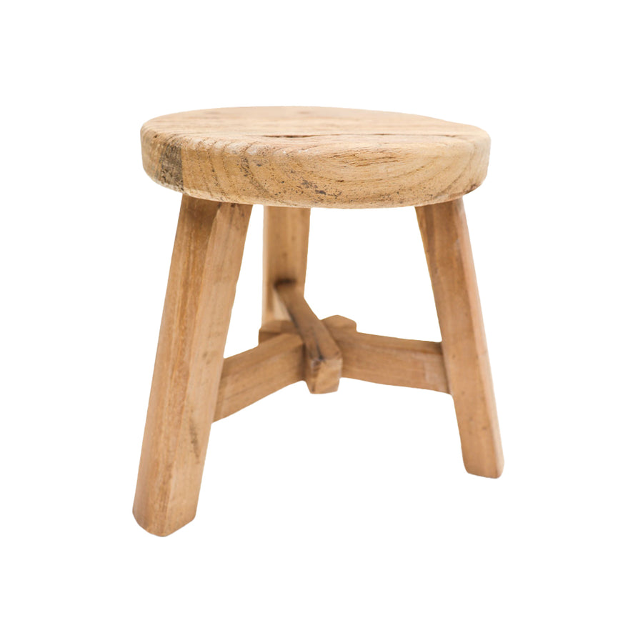 Handmade Peasant Footstool - Round