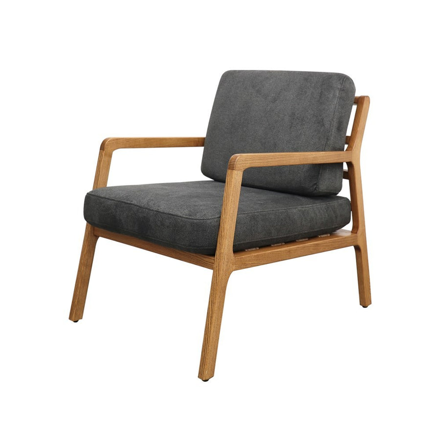 Ladder Back Armchair - Natural & Charcoal