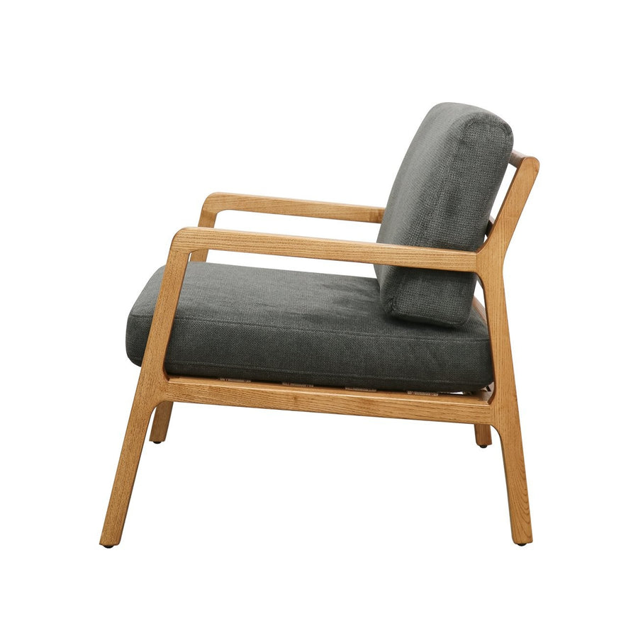 Ladder Back Armchair - Natural & Charcoal