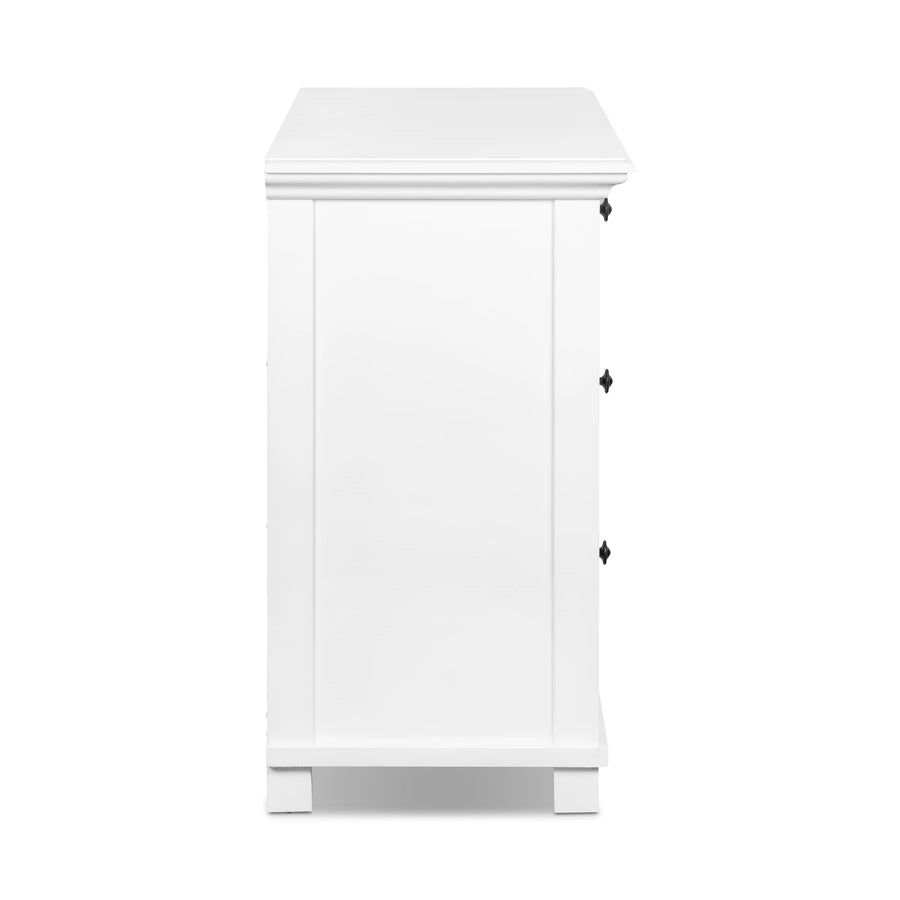 Malibu White Six Drawer Dresser