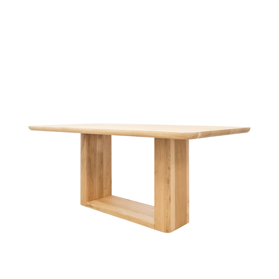 Natural Oak Rectangular Pedestal Dining Table 180cm