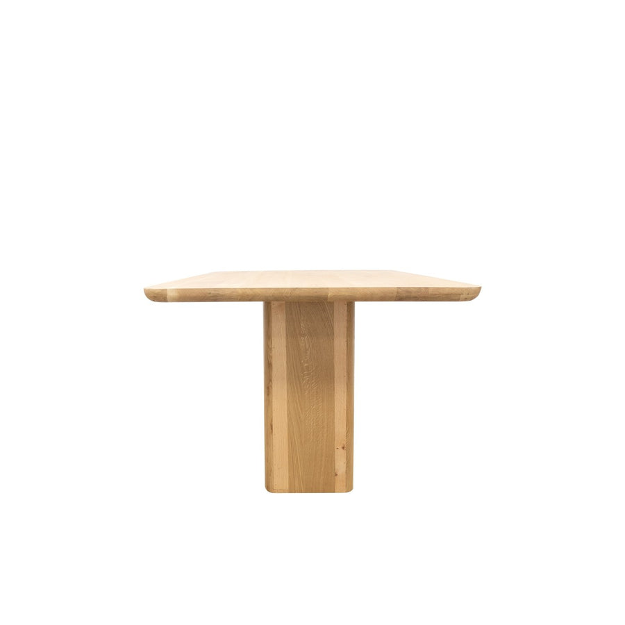 Natural Oak Rectangular Pedestal Dining Table 180cm