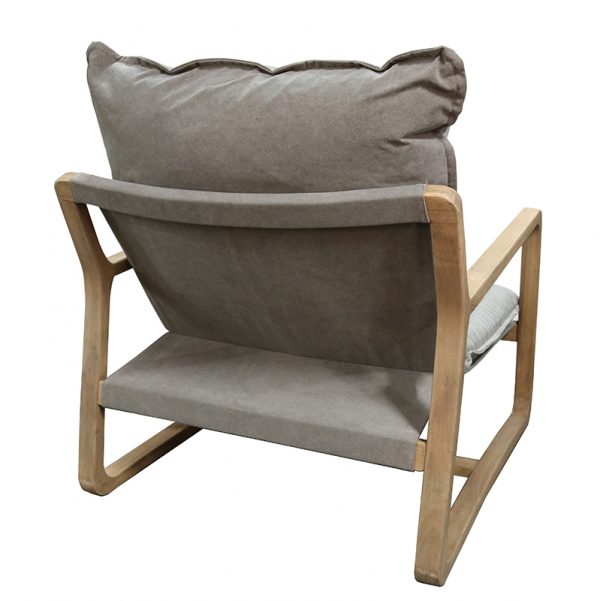 Oak Frame Lounge Chair - Dark Grey | Coastal Style NZ