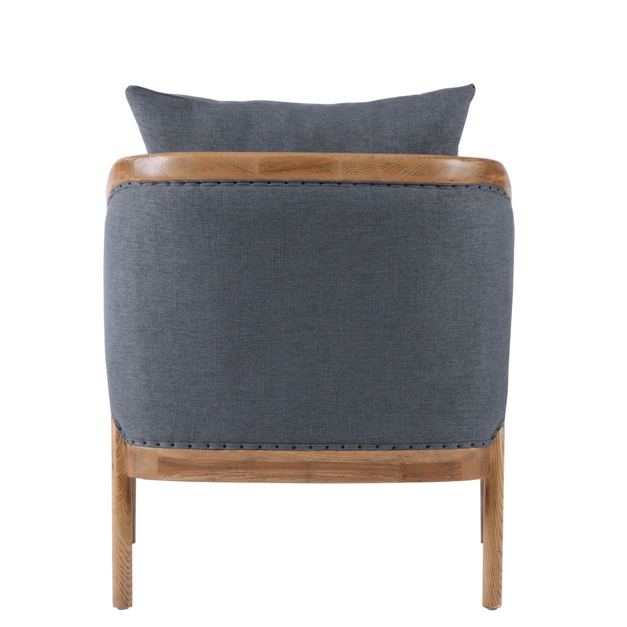 Oakwood Armchair - Natural & Grey-Blue