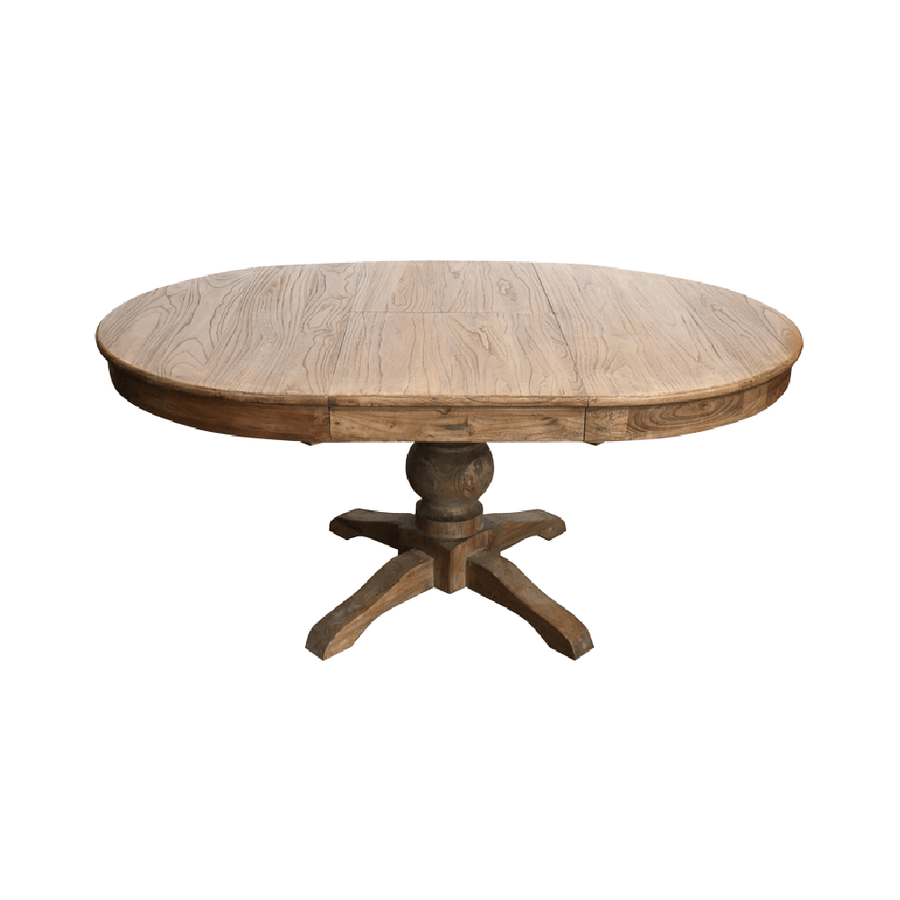 Reclaimed Elm Round/Oval Extendable Dining Table 120-170cm