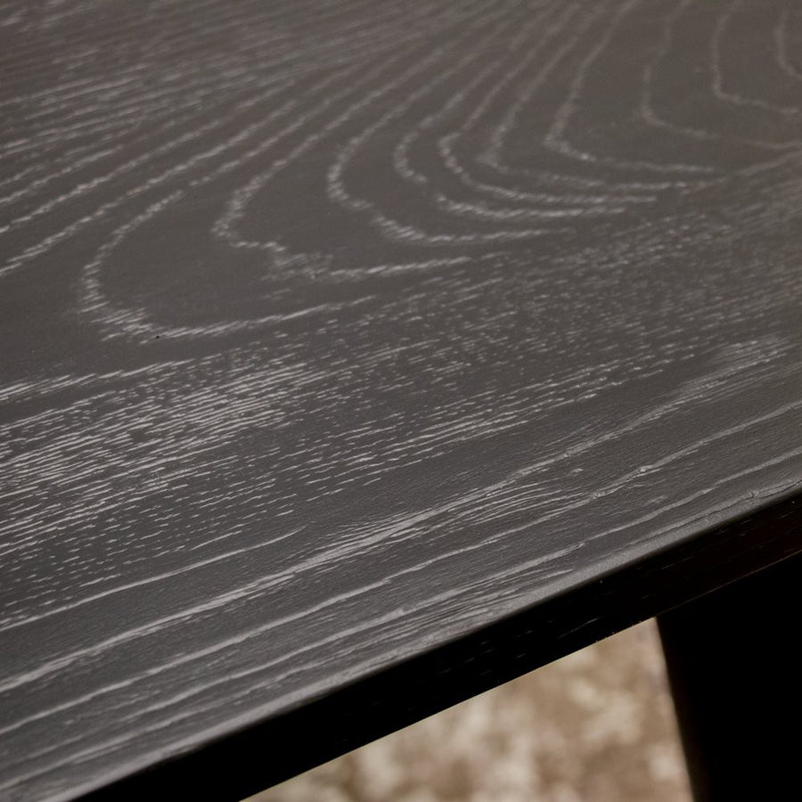 Rectangular American White Oak Dining Table 150cm - Matte Black