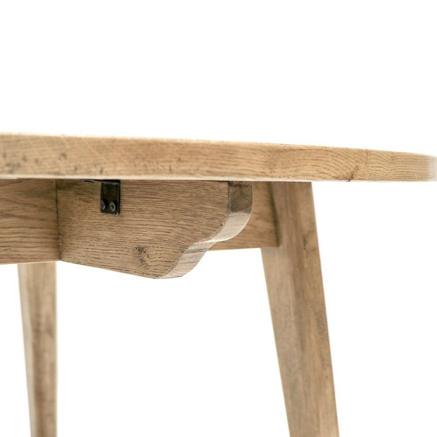 Round American White Oak Dining Table 120cm - Natural