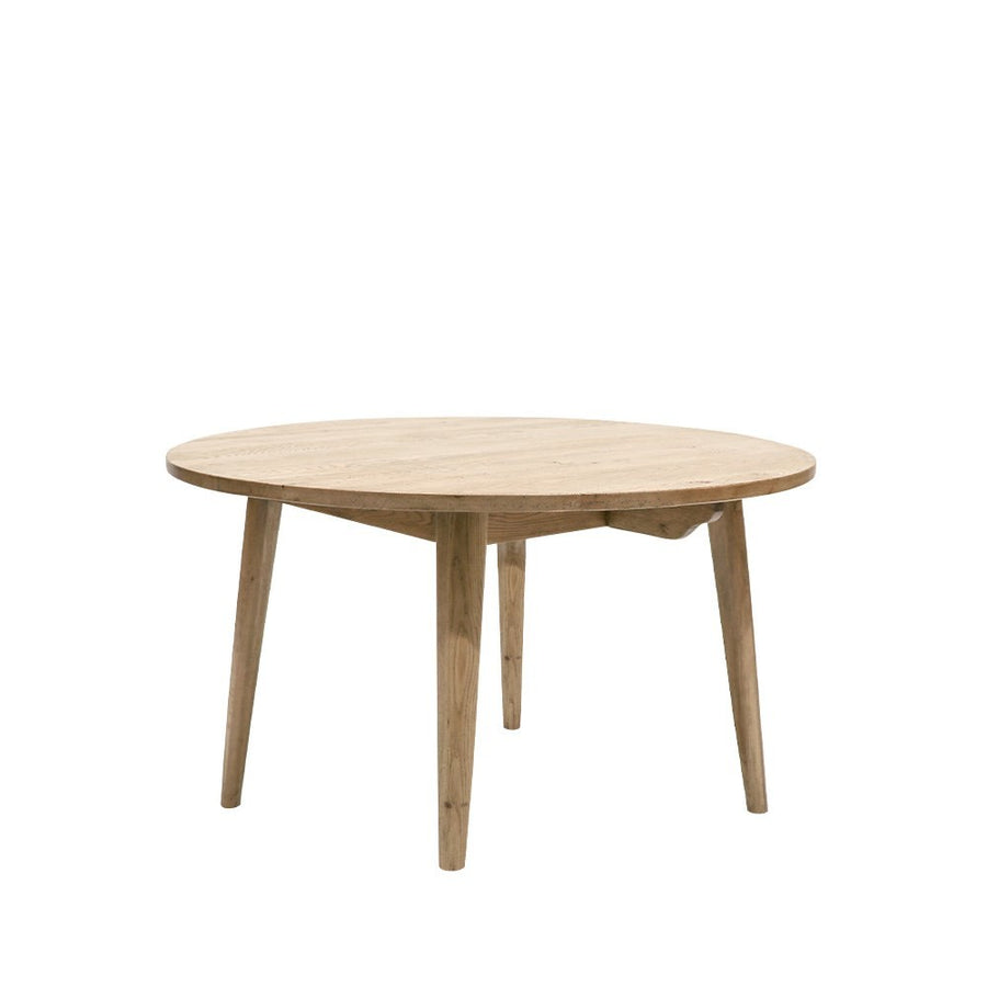 Round American White Oak Dining Table 120cm - Natural
