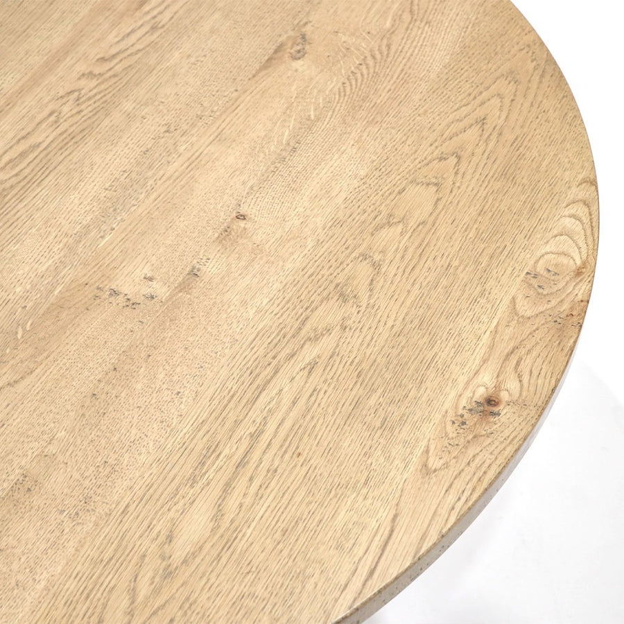 Round American White Oak Dining Table 150cm - Natural