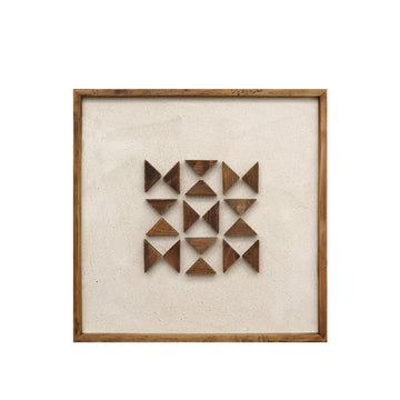 Rustic Triangles Square Wall Art