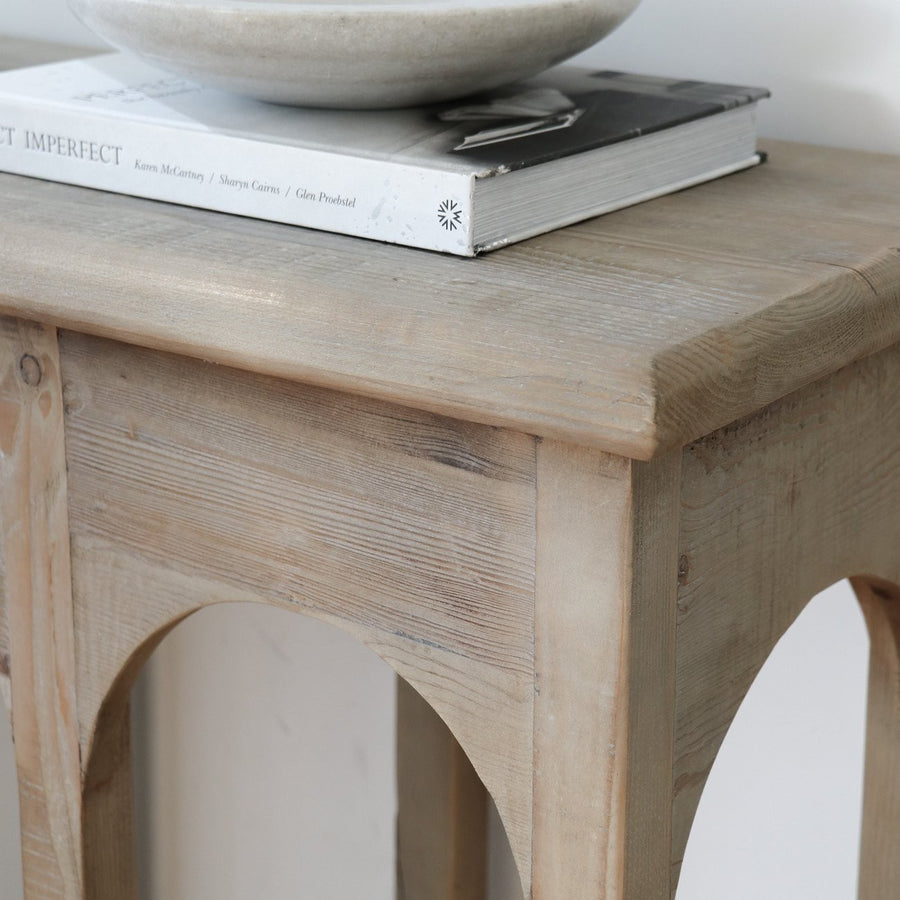 Six Arch Console - Natural Grey Wash