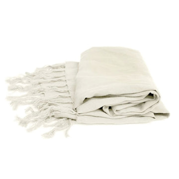100% Linen Throw - Off-White