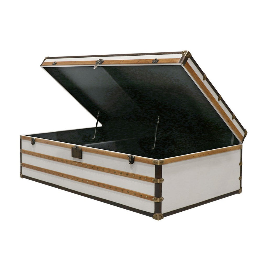 Ocean Travel Trunk Coffee Table - Aged White