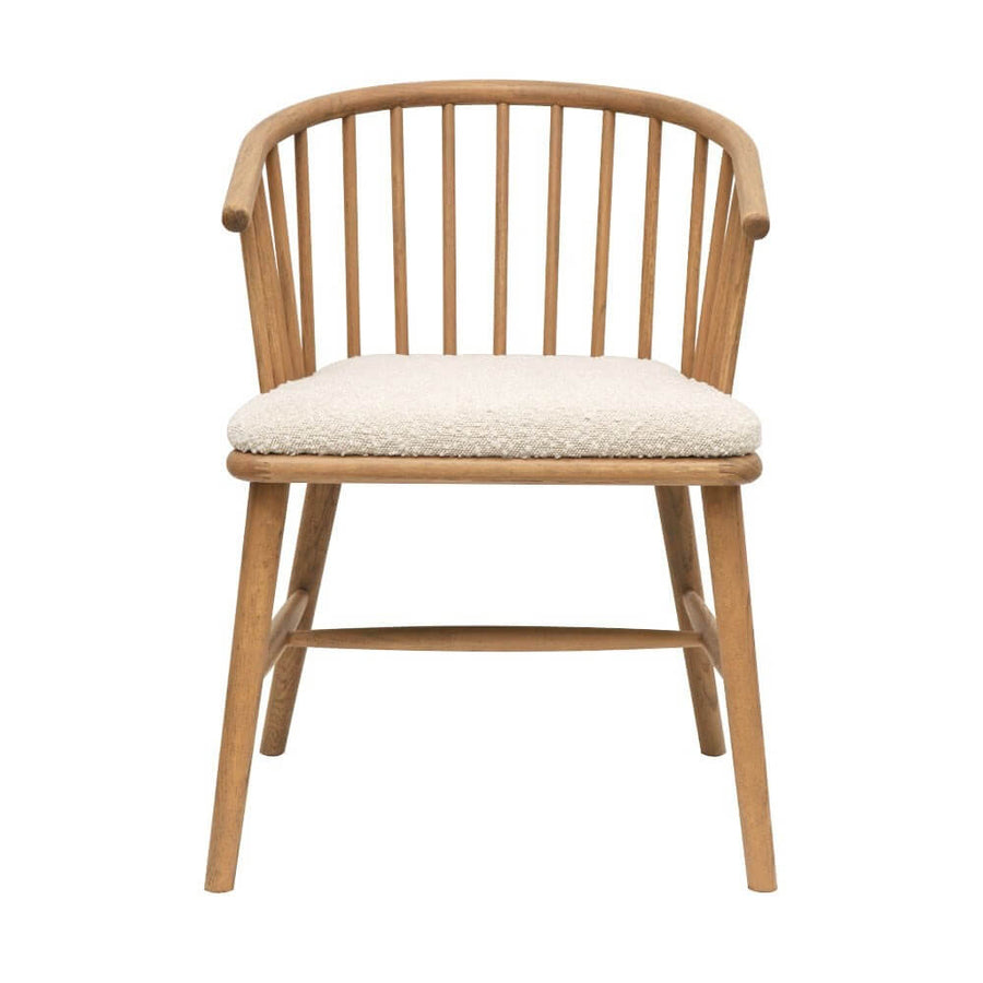 Ankara Oak Chair - White Boucle