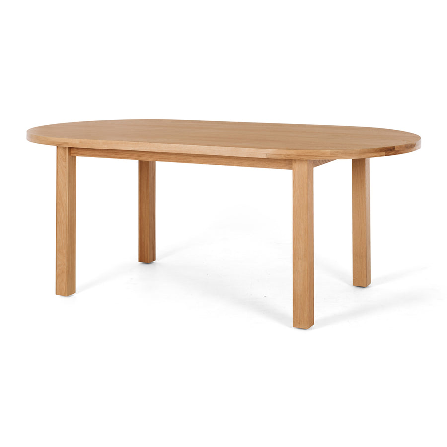 Oval Oak Dining Table 200cm - Natural