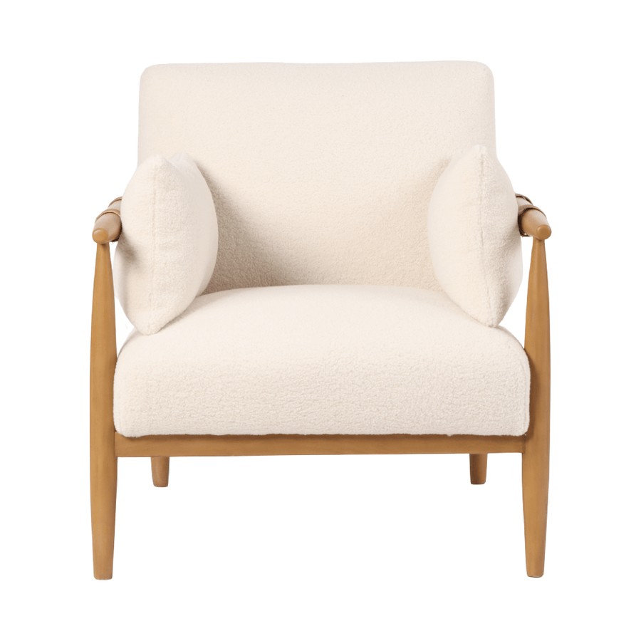 Beech & Boucle Occasional Chair