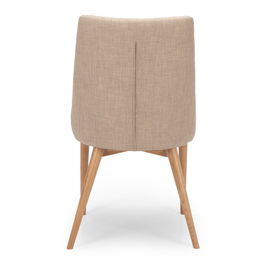 Beige & Natural Ash Dining Chair