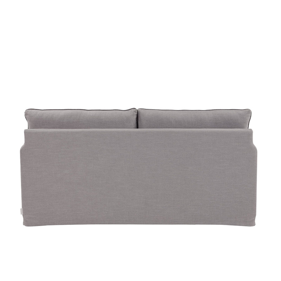 Coastal Hamptons 2.5 Seater Slip-Cover Sofa - Pebble Grey Linen Blend