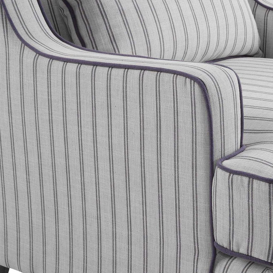 Hamptons Blue Pinstripe Armchair