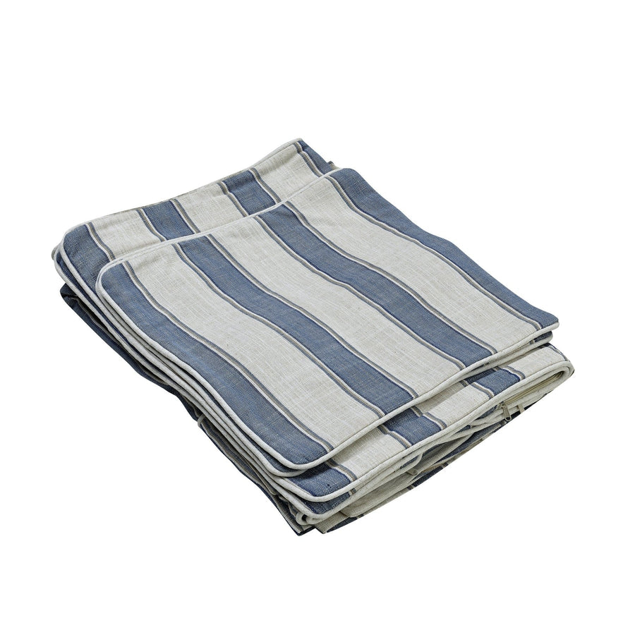 Hamptons Contemporary Two Seater Removable Cover - Blue Sky Stripe