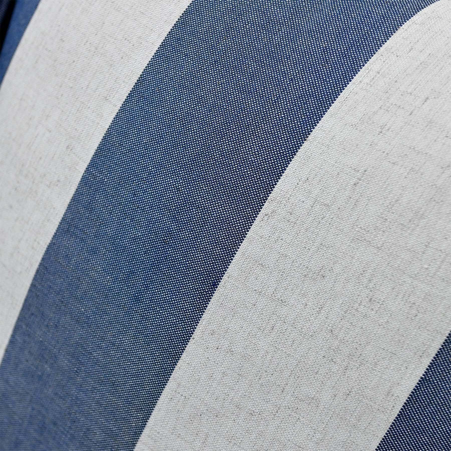 Hamptons Contemporary Two Seater Slip Cover Sofa - Denim & Off-White Striped