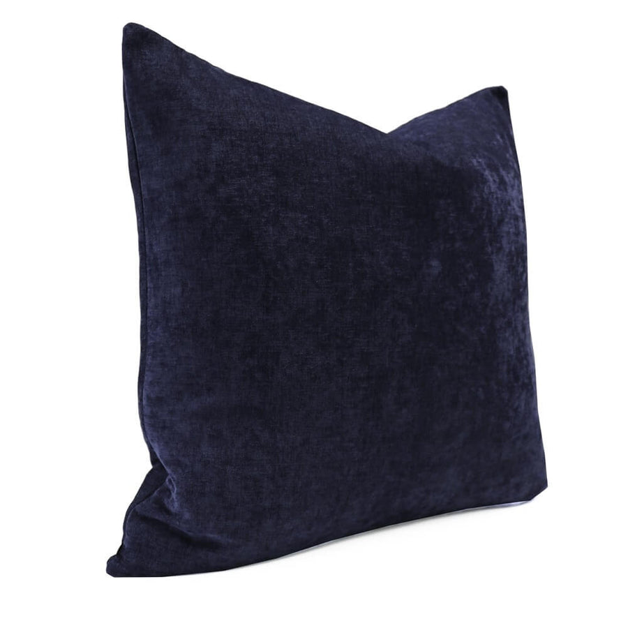 Large Velvety Cushion - Denim Blue