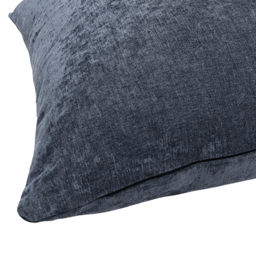 Large Velvety Cushion - Grey Blue
