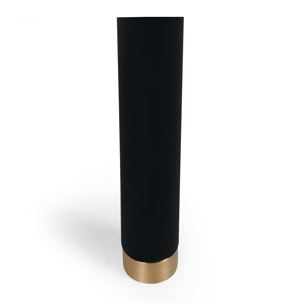 Linear Slatted Oak Bedside Table Black Coastal Style NZ