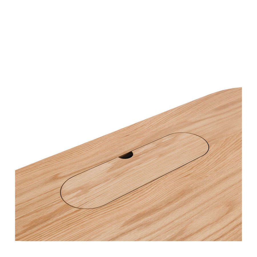 Linear Slatted Oak Desk