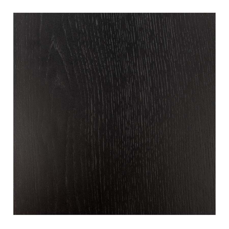 Linear Slatted Oak High Board Cabinet - Natural & Black