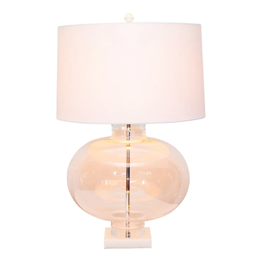 Marble Base & Glass Table Lamp